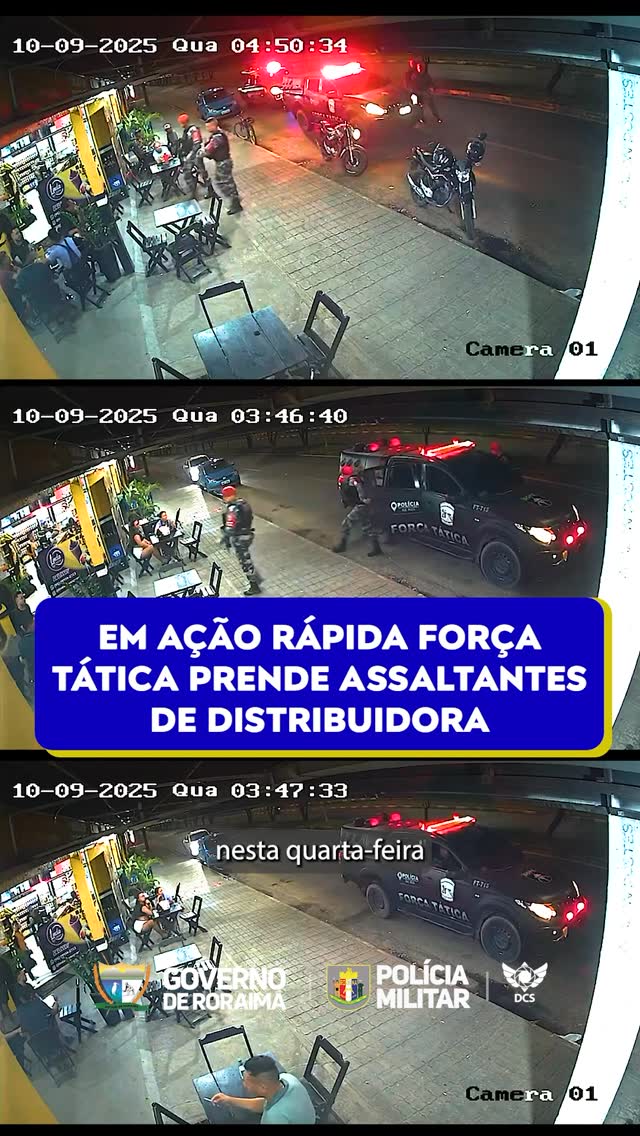 🚨 PMRR age com rapidez e prende dupla armada após roubo em Boa Vista